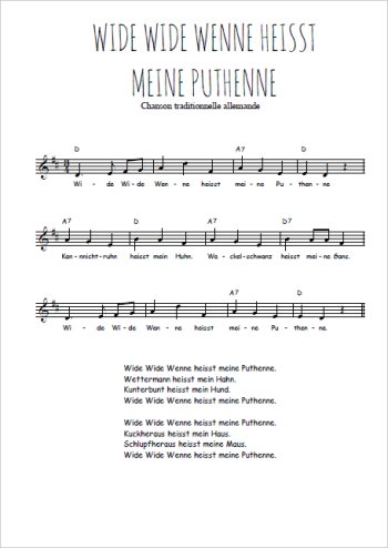 Wide Wide Wenne heisst meine Puthenne